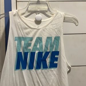 white team nike tank top.